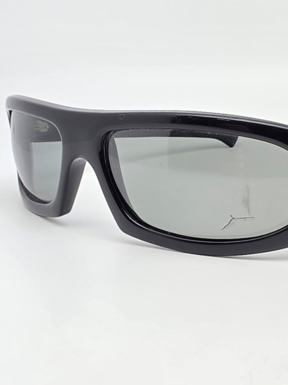 Cool Ray Polaroid 220 Social Eyes Gloss Black Frame Grey Lens Sunglasses 60mm